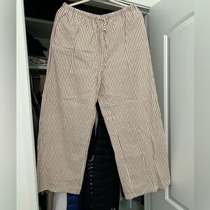 Striped Wide-Leg Pants